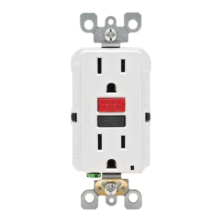 LEVITON Gfi Rcpt R&B Butn Wht15A GFNT1-0RW